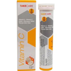 Takecare Vitamin C 1000 mg Çinko Vitamin E 20 Efervesan Tablet
