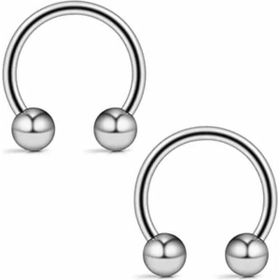 Takıconcept 316L Cerrahi Çelik 2'li Set 6 mm Top Uçlu Altın Renk Septum Piercing