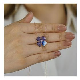 Takıhan 4 Yapraklı Yonca Tasarımlı 925 Ayar Rose Gümüş Kadın Kolye