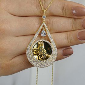 Takıhan 60 cm Damla Model Altın Kaplamalı 925 Ayar Gümüş Kolye