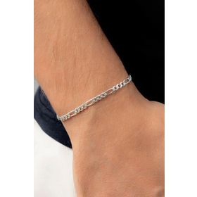 Takıhan 925 Ayar Gümüş Figaro Zincir 4.5 mm 21 cm Bileklik