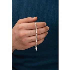 Takıhan 925 Ayar Gümüş Figaro Zincir 5 mm 20 cm Bileklik