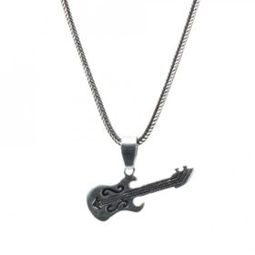 Takıhan 925 Ayar Gümüş Gitar Erkek Kolye