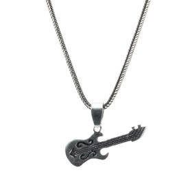 Takıhan 925 Ayar Gümüş Gitar Erkek Kolye