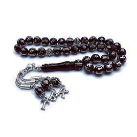 Takıhan 925 Ayar Gümüş İsimli Erzurum Oltu Taşı Tesbih