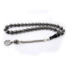 Takıhan 925 Ayar Gümüş İşlemeli Erzurum Oltu Taşı Tesbih