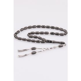 Takıhan 925 Ayar Gümüş İşlemeli Erzurum Oltu Taşı Tesbih