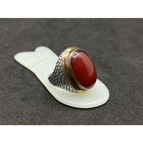 Takıhan 925 Ayar Kırmızı Taşlı erkek Yüzük