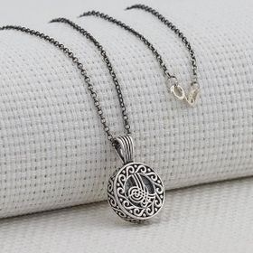 Takıhan Cevşeni Kebir Dualı Osmanlı Tuğralı Gümüş Kadın Kolye