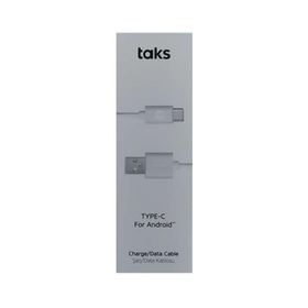 Taks 5DK12B Beyaz Type-C Şarj Kablosu