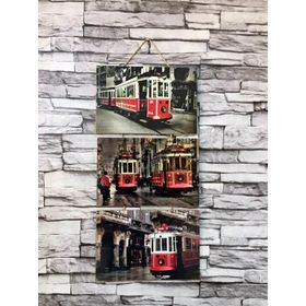Taksim Tramvay Ahşap Tablo