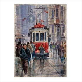Taksim Tramvay Ahşap Tablo