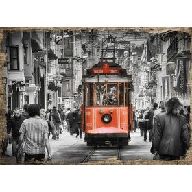 Taksim Tramvay Ahşap Tablo