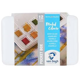 Talens 12 Renk Fırça Hediyeli Van Gogh Muted Suluboya Seti