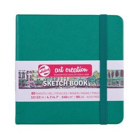 Talens 140 gr 12x12 cm 80 Yaprak Art Creation Forest Green Kapak Eskiz Defteri