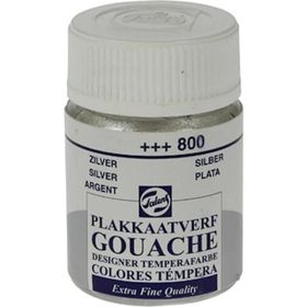 Talens 800 Silver 16 ml Cam Şişe Guaj Boya