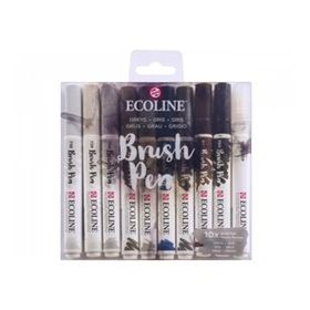 Talens 9805 10'lu Set Gri Renkler Ecoline Brush Pen