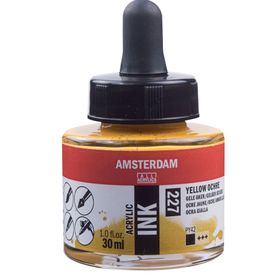 Talens Amsterdam 227 Yellow Ochre 30 ml Sıvı Akrilik Mürekkep Boya