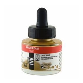 Talens Amsterdam 30 ml 802 Light Gold Akrilik Mürekkep