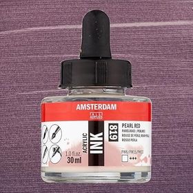 Talens Amsterdam 30 ml 819 Pearl Red Akrilik Mürekkep