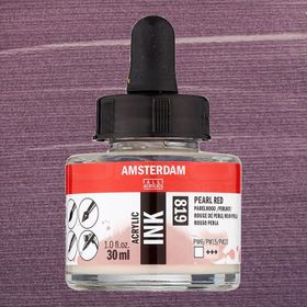 Talens Amsterdam 30 ml 819 Pearl Red Akrilik Mürekkep