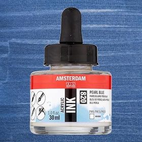 Talens Amsterdam 30 ml 820 Pearl Blue Akrilik Mürekkep