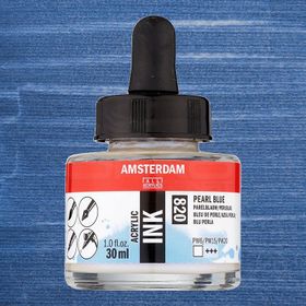 Talens Amsterdam 30 ml 820 Pearl Blue Akrilik Mürekkep