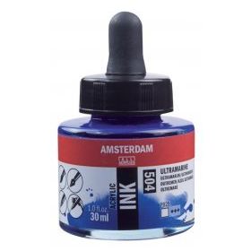 Talens Amsterdam 504 Ultramarine 30 ml Sıvı Akrilik Mürekkep Boya