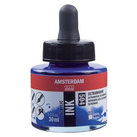 Talens Amsterdam 504 Ultramarine 30 ml Sıvı Akrilik Mürekkep Boya
