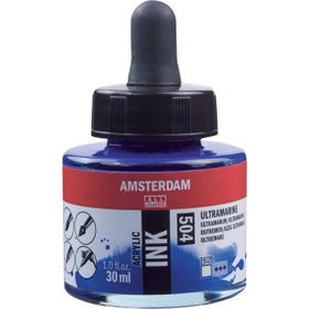Talens Amsterdam 504 Ultramarine 30 ml Sıvı Akrilik Mürekkep Boya