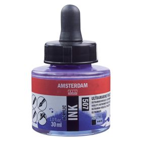 Talens Amsterdam 507 Ultramarine Violet 30 ml Sıvı Akrilik Mürekkep Boya
