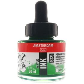 Talens Amsterdam 618 Permanent Green 30 ml Sıvı Akrilik Mürekkep Boya