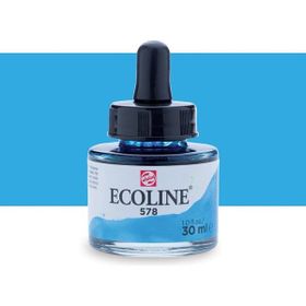 Talens Ecoline 30 ML 578 Sky Blue Cyan Sıvı Sulu Boya Mürekkep