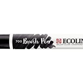 Talens Ecoline Black Fırça Uçlu Sulu Boya Kalemi
