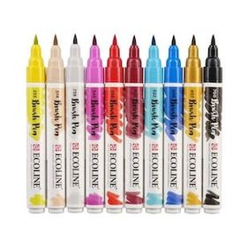 Talens Ecoline Brush Pen 10 Renk Greys Fırça Uçlu Çizim Kalemi Seti