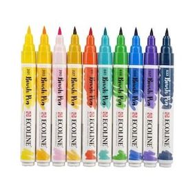 Talens Ecoline Brush Pen 10 Renk Illustration Fırça Uçlu Çizim Kalemi Seti