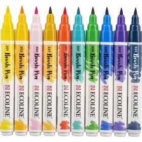 Talens Ecoline Brush Pen 10 Renk Illustration Fırça Uçlu Çizim Kalemi Seti