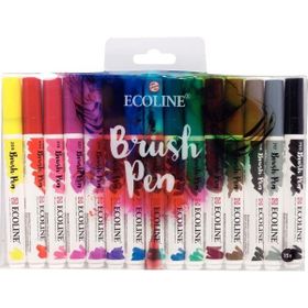 Talens Ecoline Brush Pen 15 Renk Fırça Uçlu Çizim Kalemi Seti