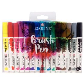 Talens Ecoline Brush Pen 15 Renk Fırça Uçlu Çizim Kalemi Seti