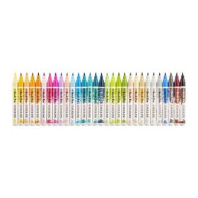 Talens Ecoline Brush Pen 30 Renk İlave Renkler Fırça Uçlu Çizim Kalemi Seti