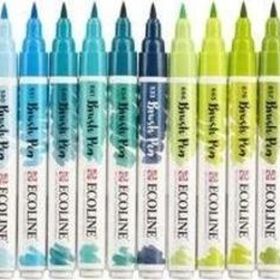 Talens Ecoline Brush Pen 30 Renk İlave Renkler Fırça Uçlu Çizim Kalemi Seti