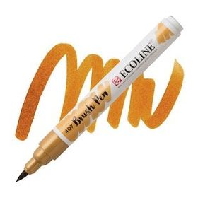 Talens Ecoline Brush Pen 407 Deep Ochre Fırça Uçlu Çizim Kalemi