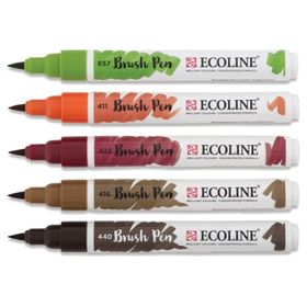 Talens Ecoline Brush Pen 5 Renk Autumn Fırça Uçlu Çizim Kalemi Seti
