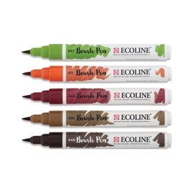 Talens Ecoline Brush Pen 5 Renk Autumn Fırça Uçlu Çizim Kalemi Seti
