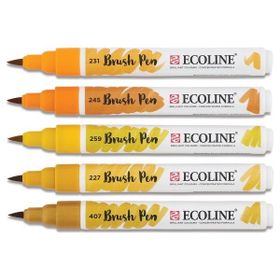 Talens Ecoline Brush Pen 5 Renk Earth Fırça Uçlu Çizim Kalemi Seti