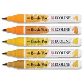 Talens Ecoline Brush Pen 5 Renk Earth Fırça Uçlu Çizim Kalemi Seti