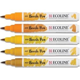 Talens Ecoline Brush Pen 5 Renk Earth Fırça Uçlu Çizim Kalemi Seti