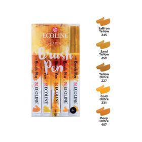 Talens Ecoline Brush Pen 5 Renk Earth Fırça Uçlu Çizim Kalemi Seti