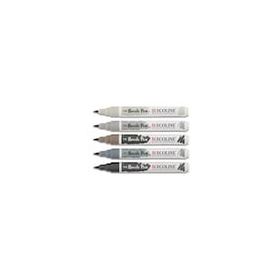 Talens Ecoline Brush Pen 5 Renk Grey Fırça Uçlu Çizim Kalemi Seti