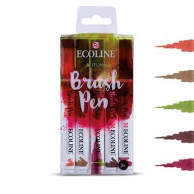 Talens Ecoline Brush Pen 5 Renk Sonbahar Tonları Fırça Uçlu Çizim Kalemi Seti